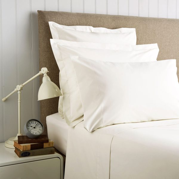 King Size Pillowcases (pair) 400 TC Cotton Sateen Ivory