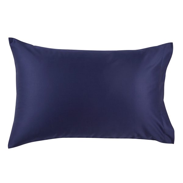 King Size Pillowcases (pair) 400 TC Cotton Sateen Navy